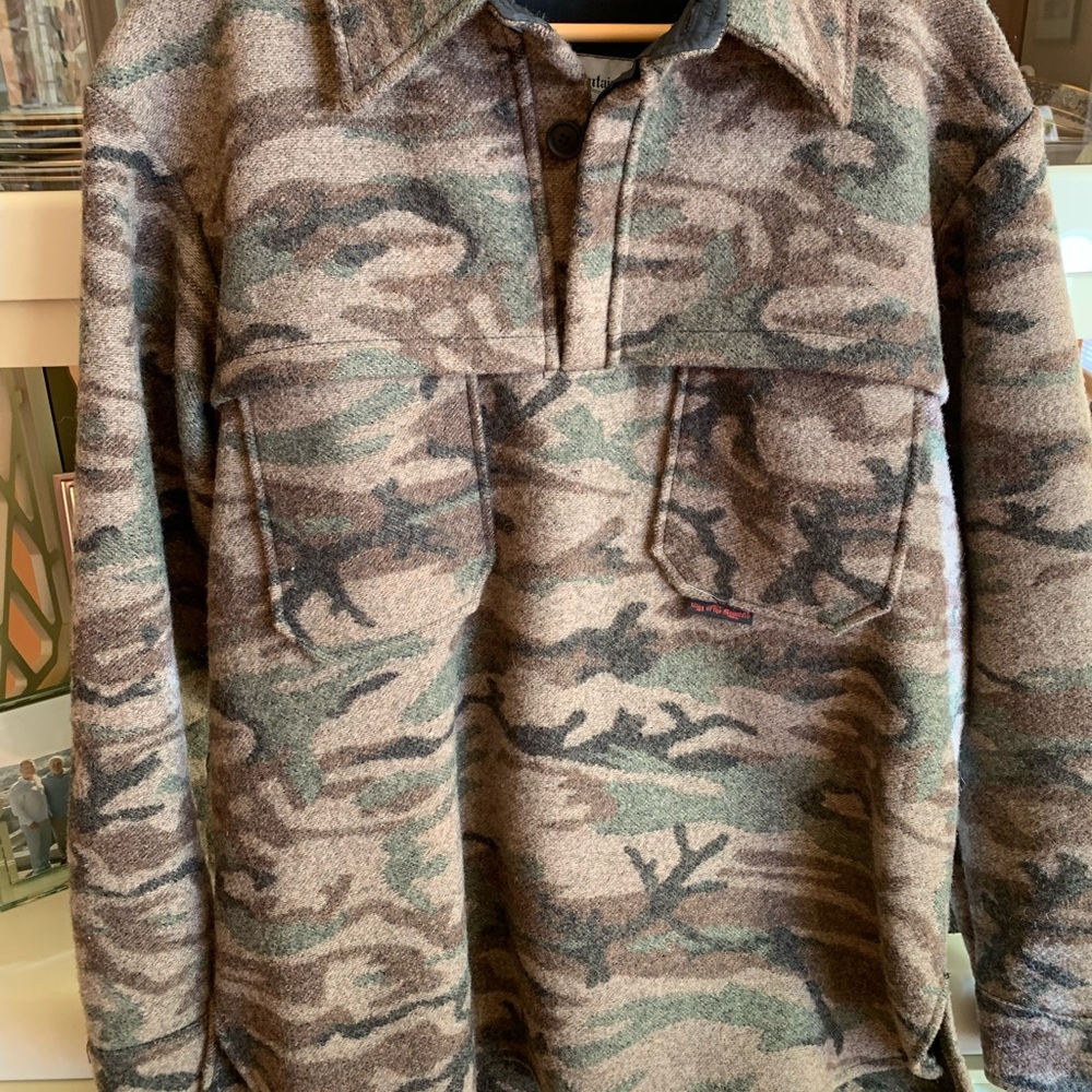 King Of The Mountain Omnitherm Wool bushman woodland Camo Jacket Large